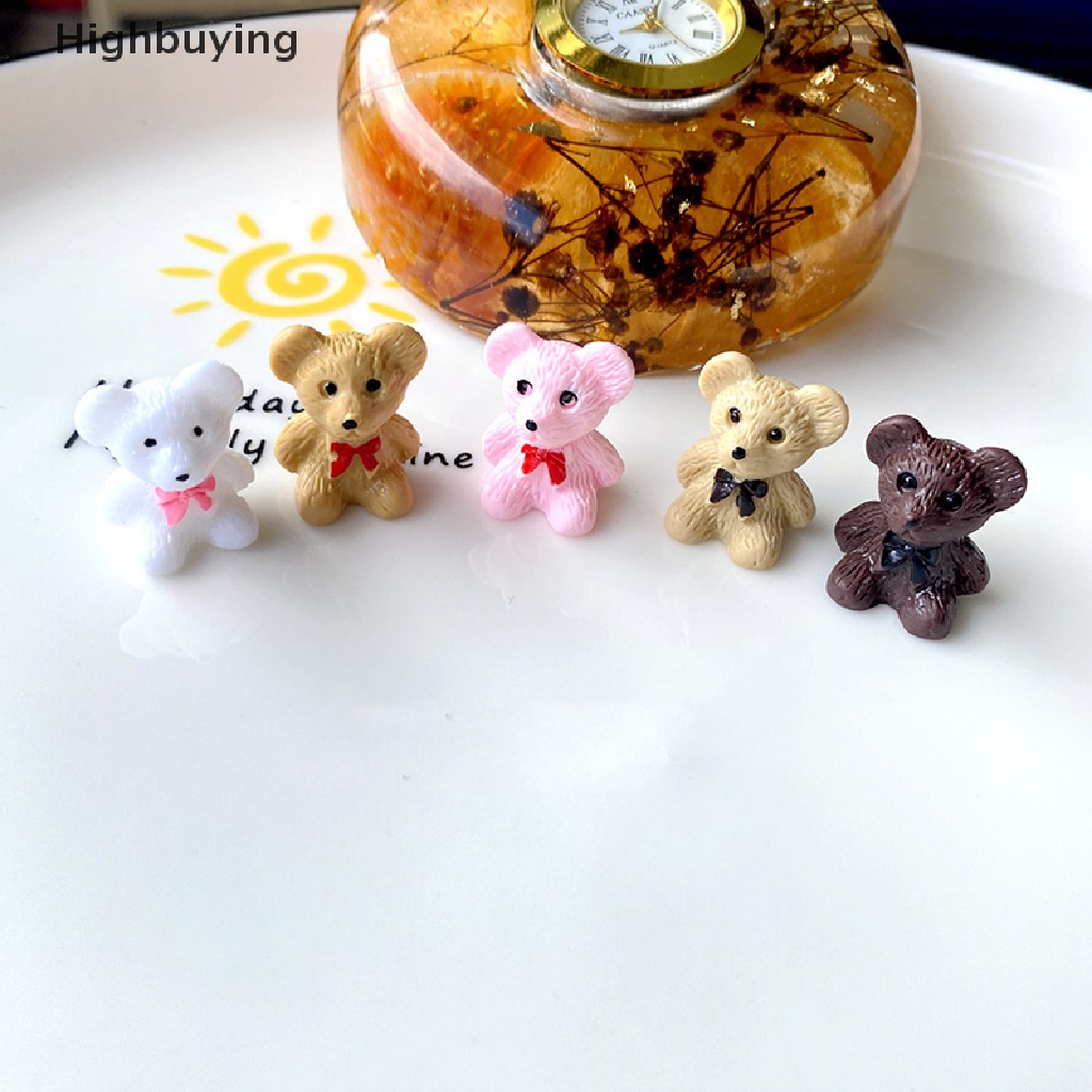 Hbid 10Pcs DIY Mini Little Sitg Bear Mainan Perhiasan Miniatur Aksesoris Rumah Boneka Glory