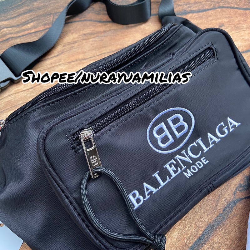 Tas Waistbag Balenciaga import pria wanita tas selempang branded waist bag balenciaga