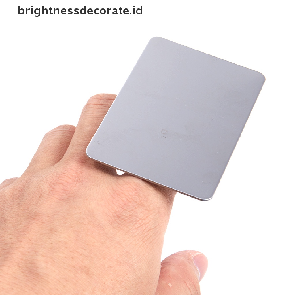 [Birth] Cincin Jari Warna Palet Plat Stainless Steel Make Up Cream Foundation Palette [ID]