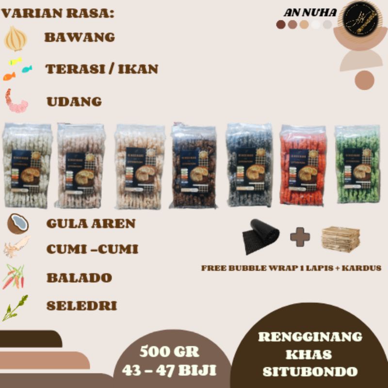 

[TERLARIS] RENGGINANG KHAS SITUBONDO JAWA TIMUR| GURIH | TANPA DIJEMUR | SIAP GORENG | BERAT 500 GRAM ISI 43 - 47 BIJI |