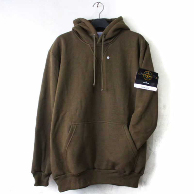 jaket hoodie zipper stoneisland casual football / sweater hoodie casual pria