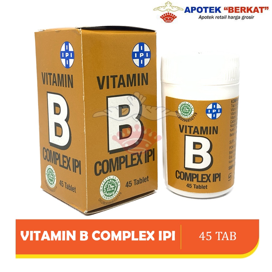 Jual Vitamin B COMPLEX IPI Botol Isi 45 Tablet - Vit B Kompleks ...