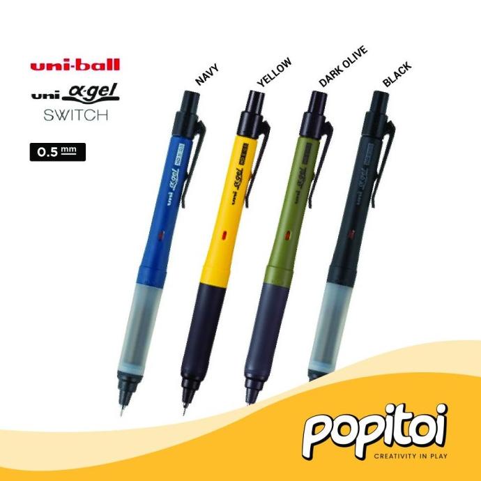 

HRG DISKON UNI Kuru Toga Alpha Gel SWITCH Mechanical Pencil 0.3 0.5 mm Pensil