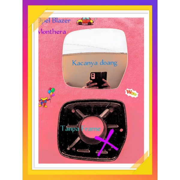Kaca Spion Kaca Sepion Opel Blazer Monthera Dohc Kiri Tanpa Frame Cuma Kacanya Saja Satuan Ready Sto