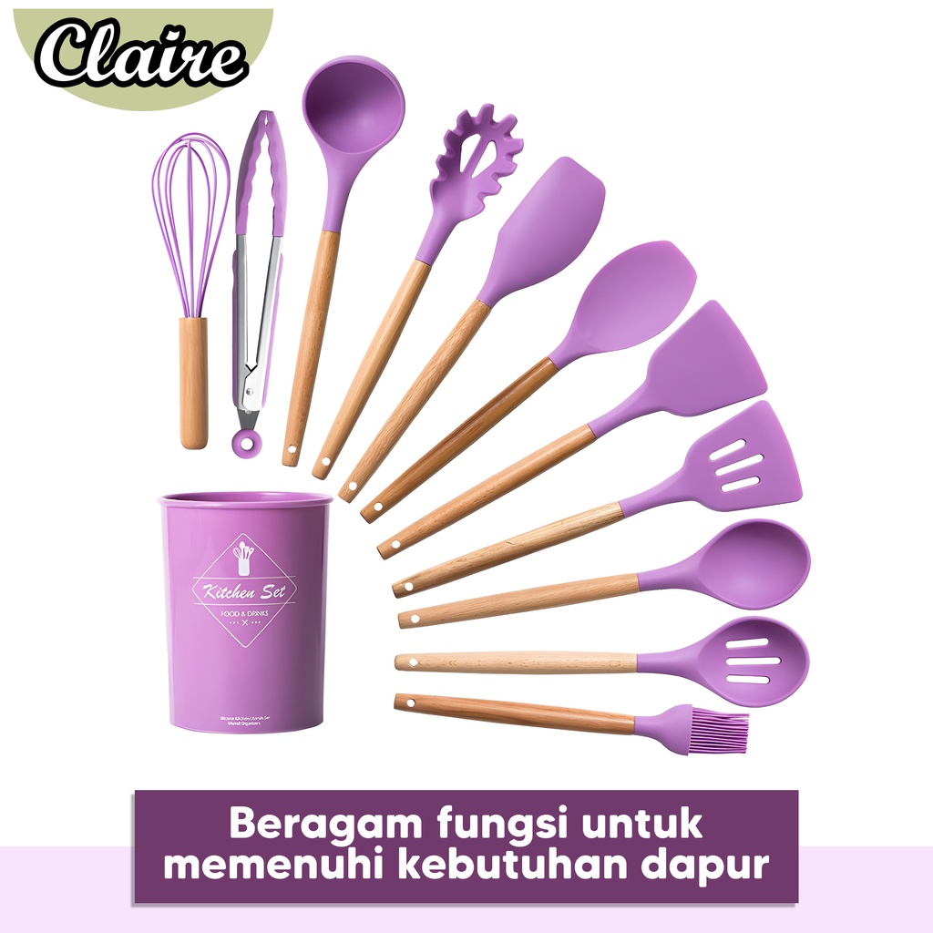 SET SPATULA 11 PCS / SPATULA ANTI LENGKET / SPATULA ALAT DAPUR