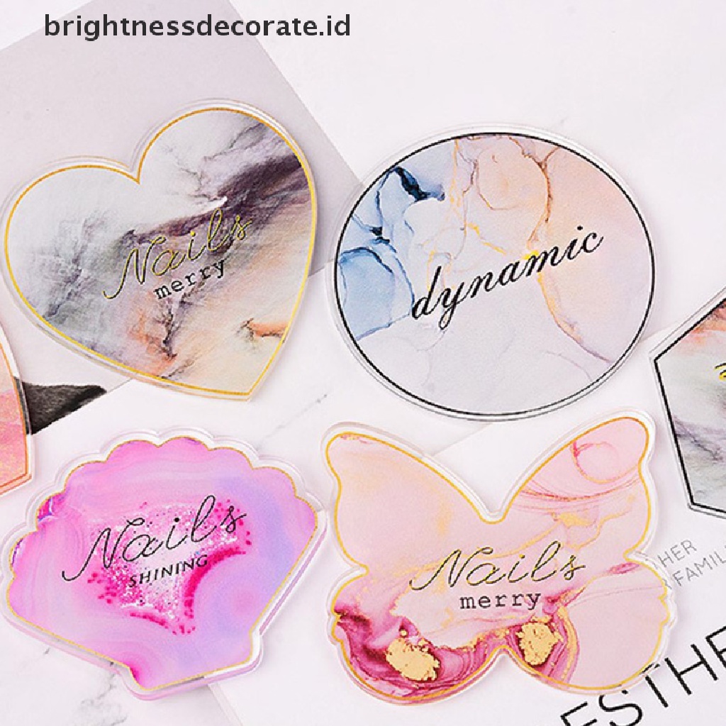 [Birth] Resin Stone Nail Art Akrilik Palette Display Board Pager Alat Pencampur Warna [ID]