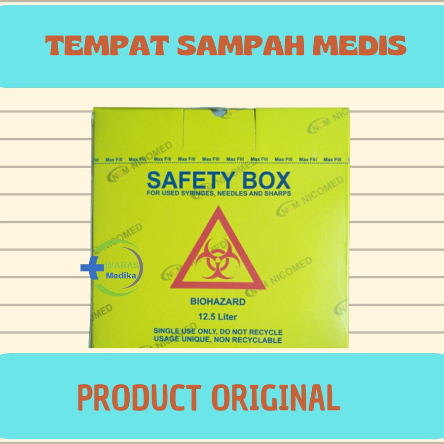 Tempat Kotak Sampah Medis / Box Sampah Medis / Bio Hazard Safety Box