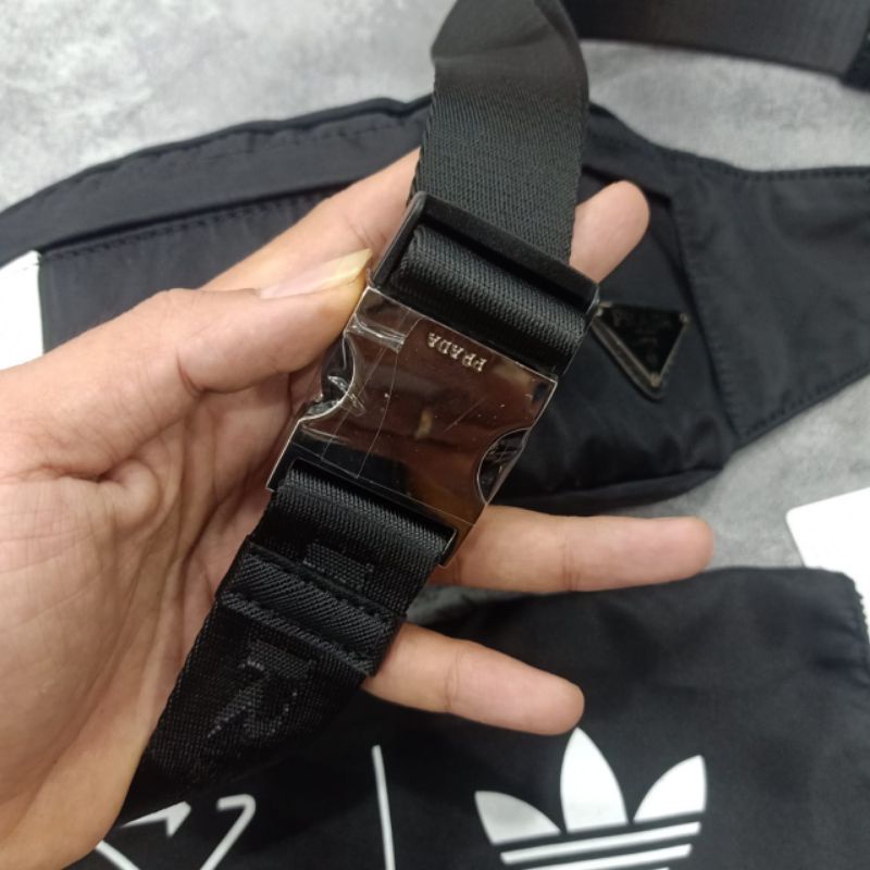 Waistbag Prada x Adidas Nylon Belt Bag Tas Pinggang Super Premium Quality