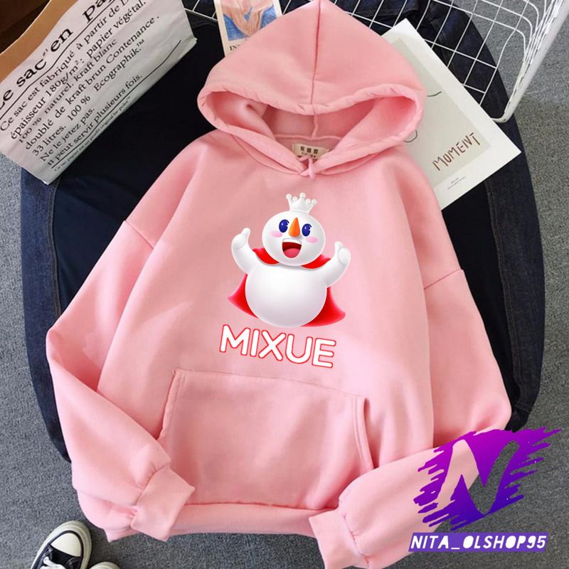 sweater hoodie anak mixue es krim