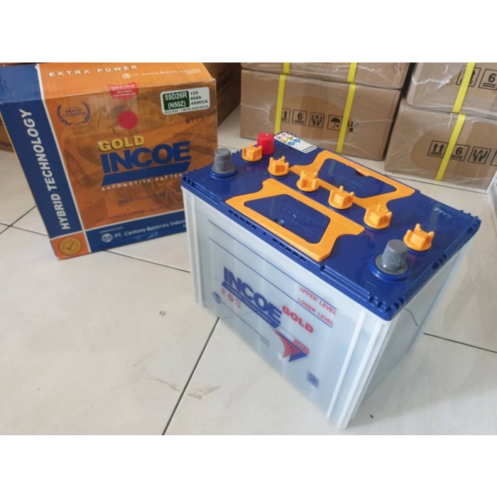 AKI MOBIL N50Z 55D26R INCOE GOLD ORIGINAL SERENA FUSO KIJANG