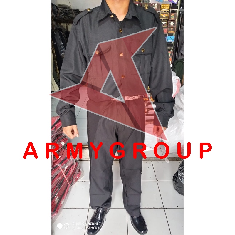 Seragam safari security lengan panjang