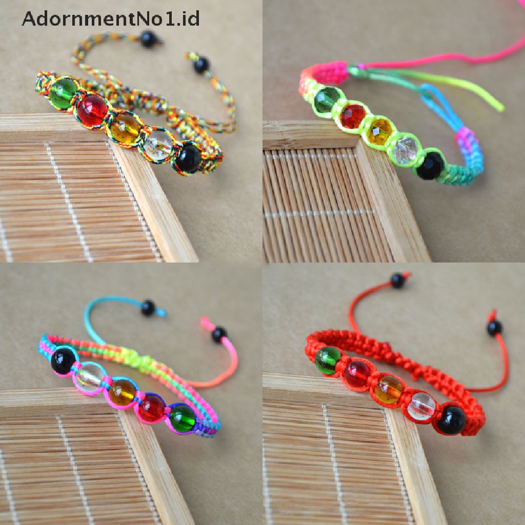 [AdornmentNo1] Handmade Braided Bracelet Adjustable Feng Shui Lima Elemen Alam Gelang [ID]