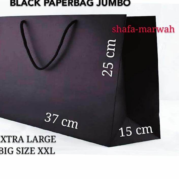 

FEB424 ORIGINAL SUPER JUMBO PAPERBAG SUPER BLACK 37 x 15 x 25 cm ||
