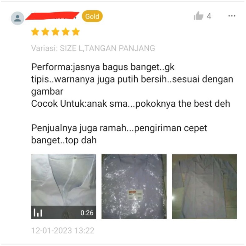 JAS LABORATORIUM TANGAN PENDEK/ JAS PRAKTEK / JAS LAB PRAKTEK / JAS LAB RUMAH SAKIT