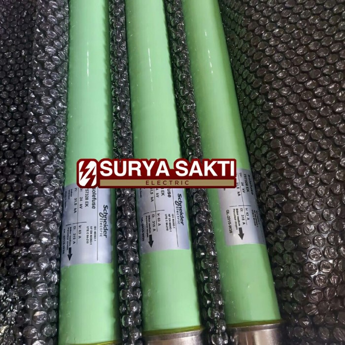 Fuse Schneider 24kv 63A solefuse 1 set fuse kepala besar MV fuse