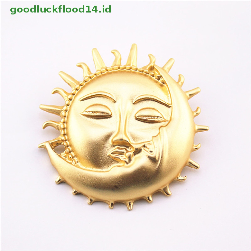 [GOOGFOUR] Sun Kiss Moon Bros Wanita Unisex Lucu Planets Lover Kantor Pesta Bros Pin [TOP]