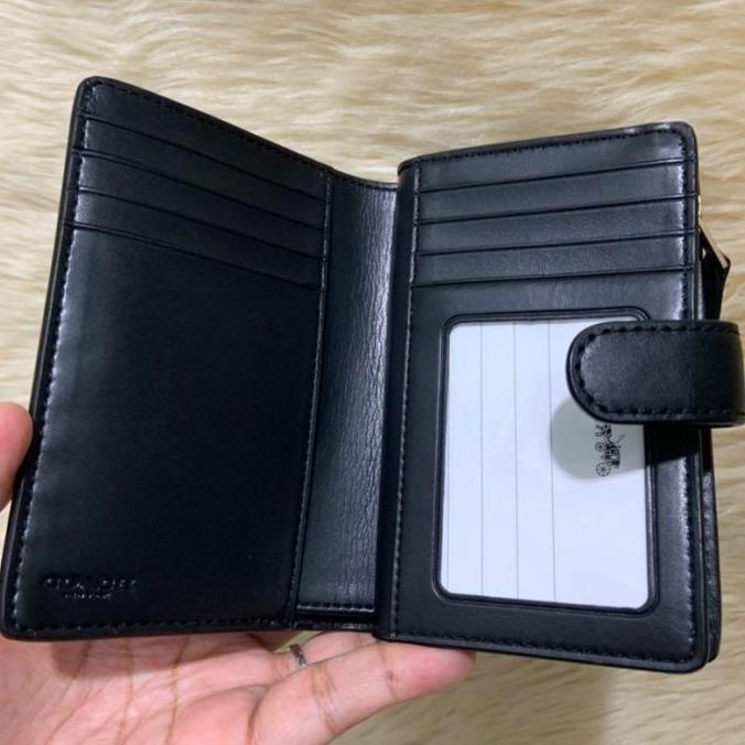 Coach Wallet Medium Corner Zip WALLET IN SIGNATURE black 100%original