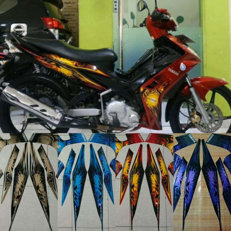 (Bisa COD) Striping ori jupiter mx 135 2020 stiker mx old lis body mx lama