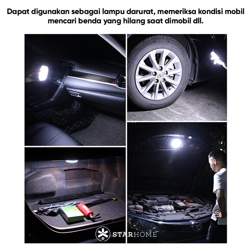 Lampu Plafond Mobil Lampu Lemari Lampu Emergency Mobil Lampu Baca Mobil 3 Warna Car Reading Light Bulat