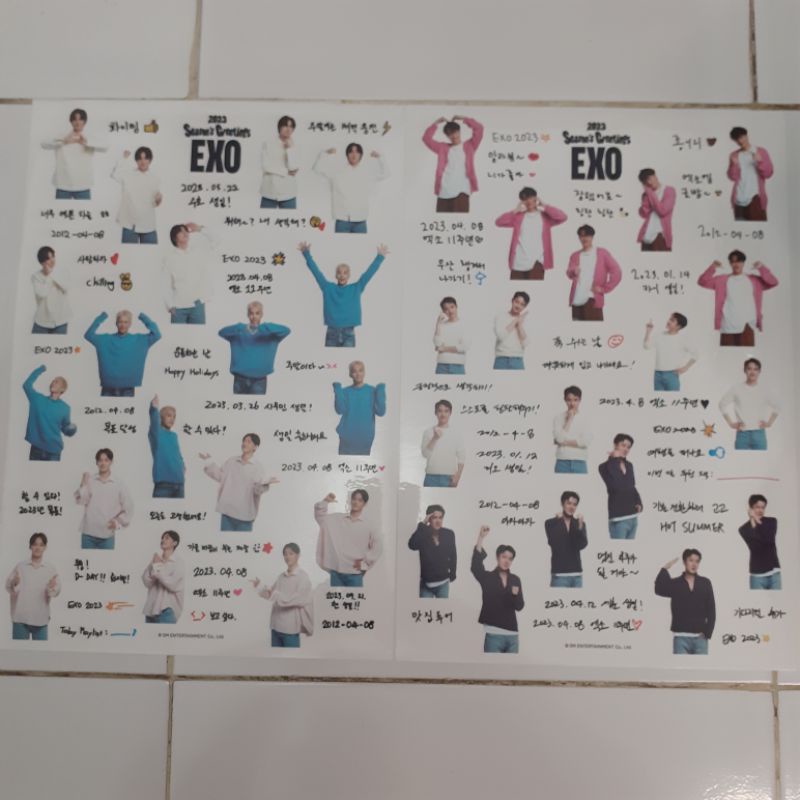 STIKER SET SEASON GREETING EXO 2023