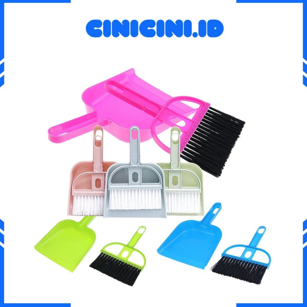 [ Cinicini ] Sapu Pengki Mini set Sapu super mini BIRU / PINK / HIJAU