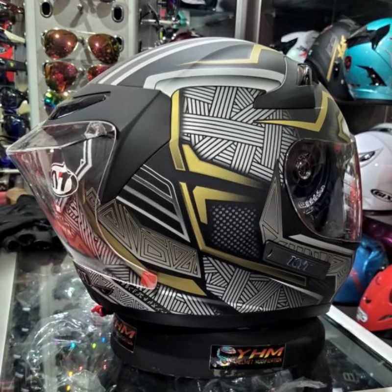 Spoiler KYT K2Rider 3D / KYT Open VenomWarna clear hitam kilap smoke dan hitam doff