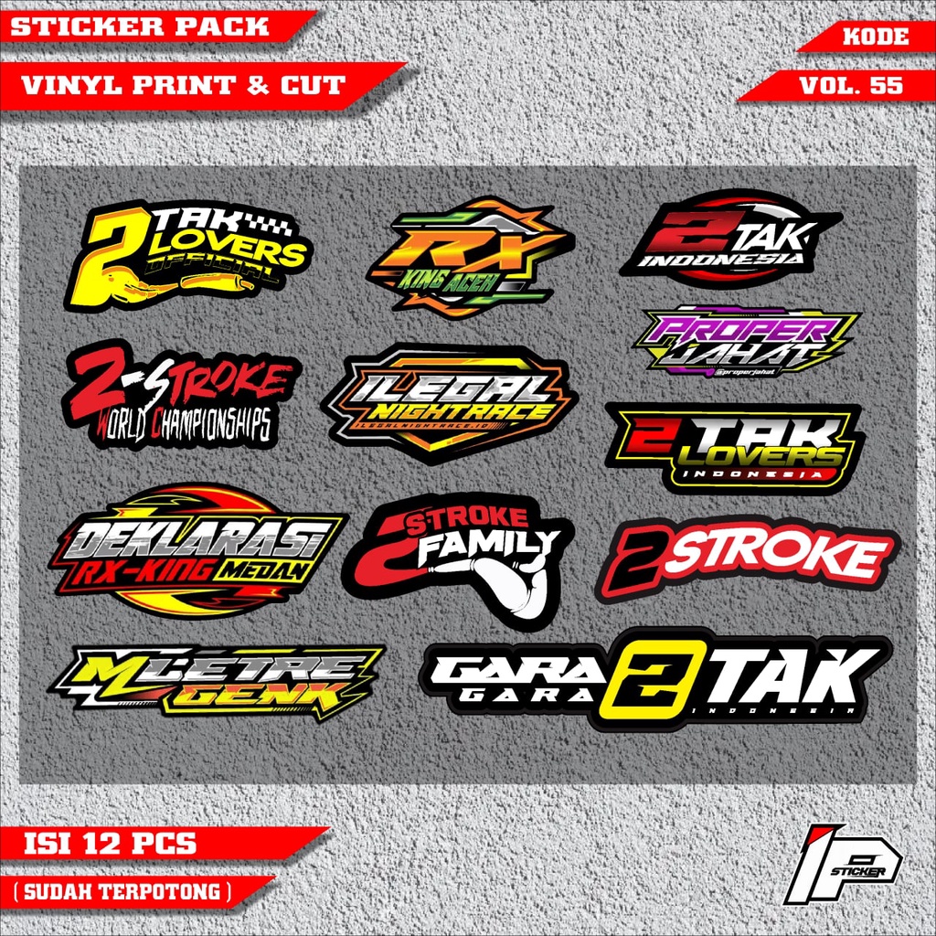 (COD) STICKER PACK DISTRO CUTTING sticker motor variasi Racing terbaru STICKER PACK DISTRO CUTTING d
