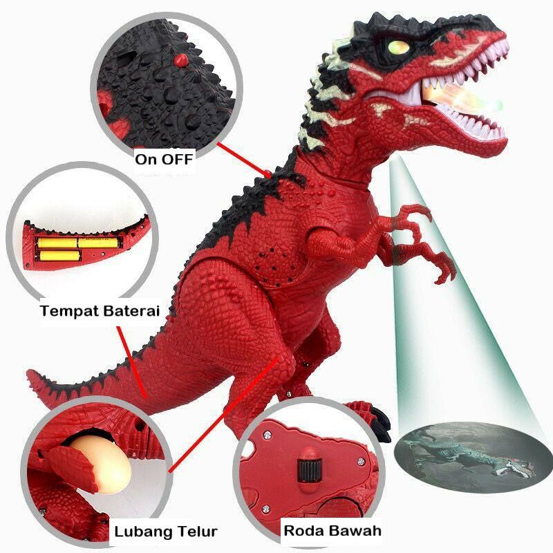 Mainan Dinosaurus Robot/ Dinosaurus Bertelur/ mainan T-Rex Dinosaurus Batrai