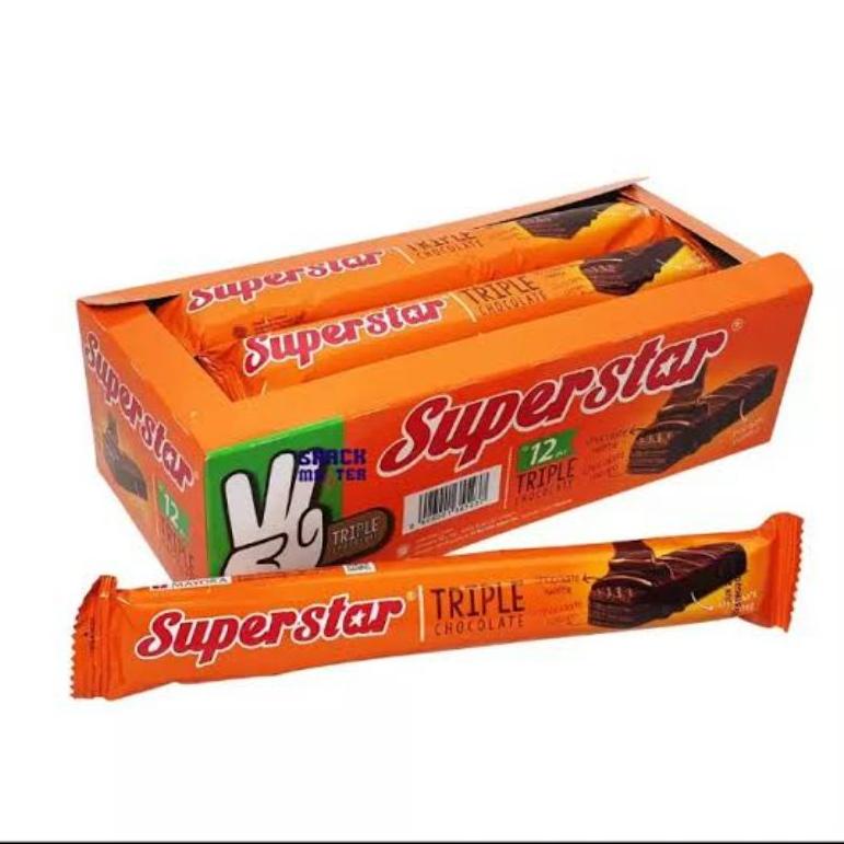 

CYD Roma Superstar Wafer Triple Chocolate Coklat Box Isi 12Pcs qc0er