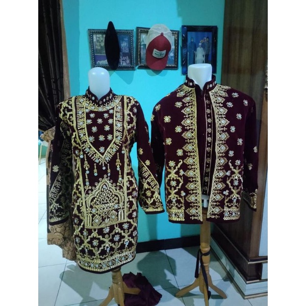 baju pengantin modern adat Palembang