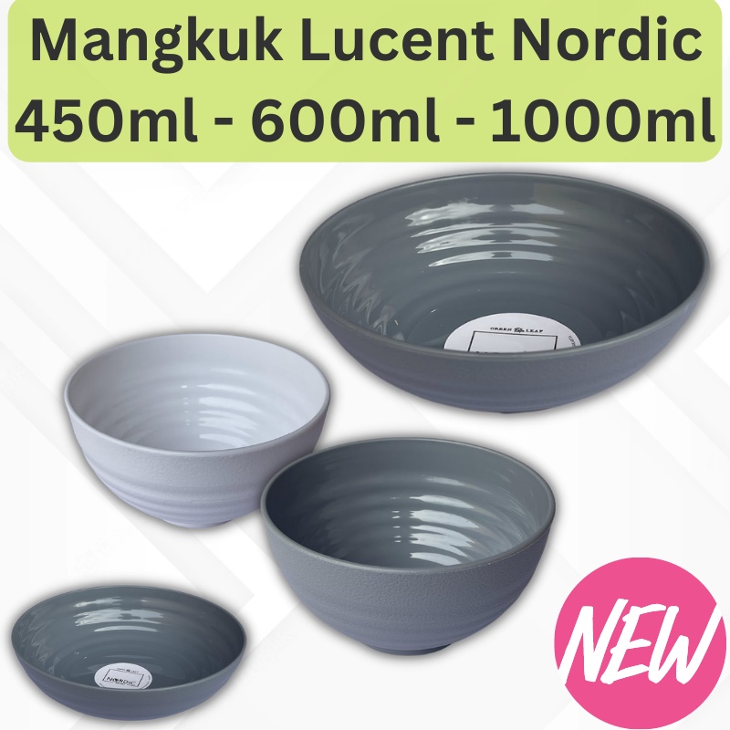 Mangkuk Lucent Nordic - Mangkok Plastik Ukuran 450ml - 600ml - 1000ml