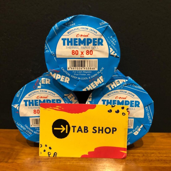 

Term Eprint Themper Kertas Thermal Struk Kasir 80X80 Eco B Hitam