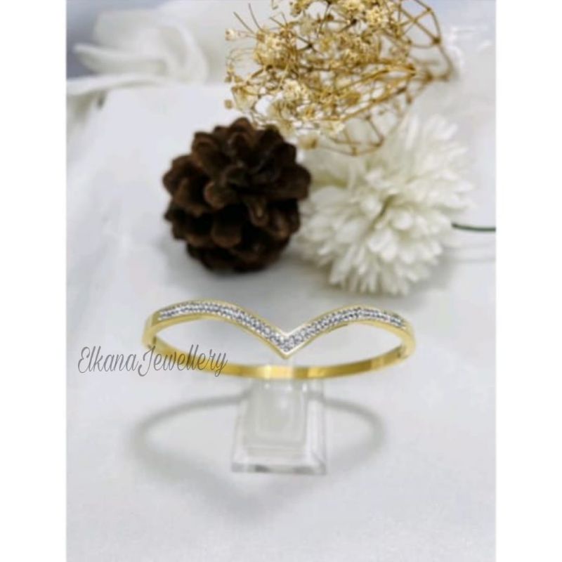 GELANG SERUT+ CINCIN V BANGKOK PERMATA ZIRCON FASHION Perhiasan super berkelas korea anti karat dan anti luntur