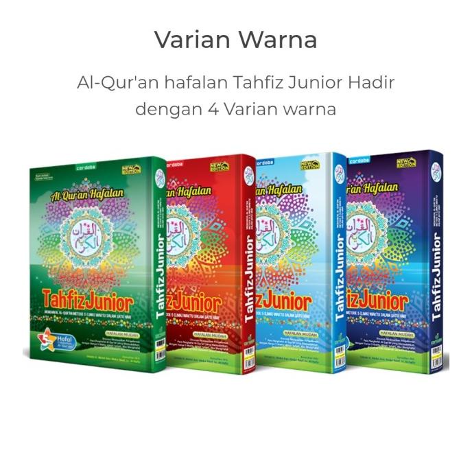 Alquran Hafalan Tahfiz Junior B5, Alquran Tafiz Junior Terjemah Tajwid