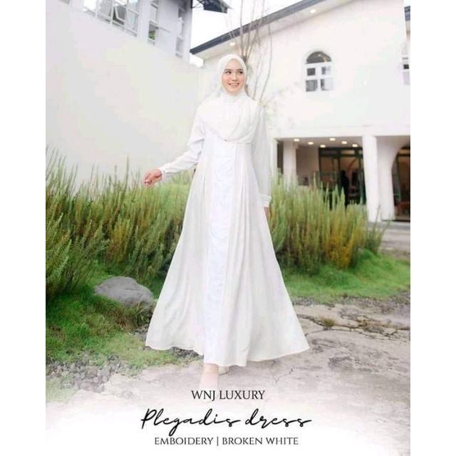 WANOJA-Plegadis dress ori wanoja-elegant persentase dress motif cantik