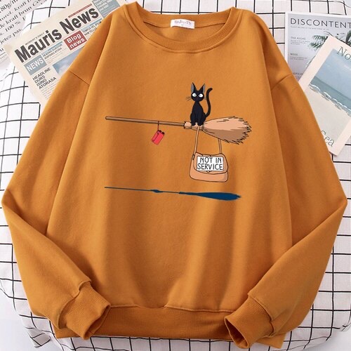 Sweatshirt Basic NOT IN SERVICE CUTE II Sweater Crewneck Print DTF II Size M - XL Anak &amp; Dewasa ( Pria &amp; Wanita )