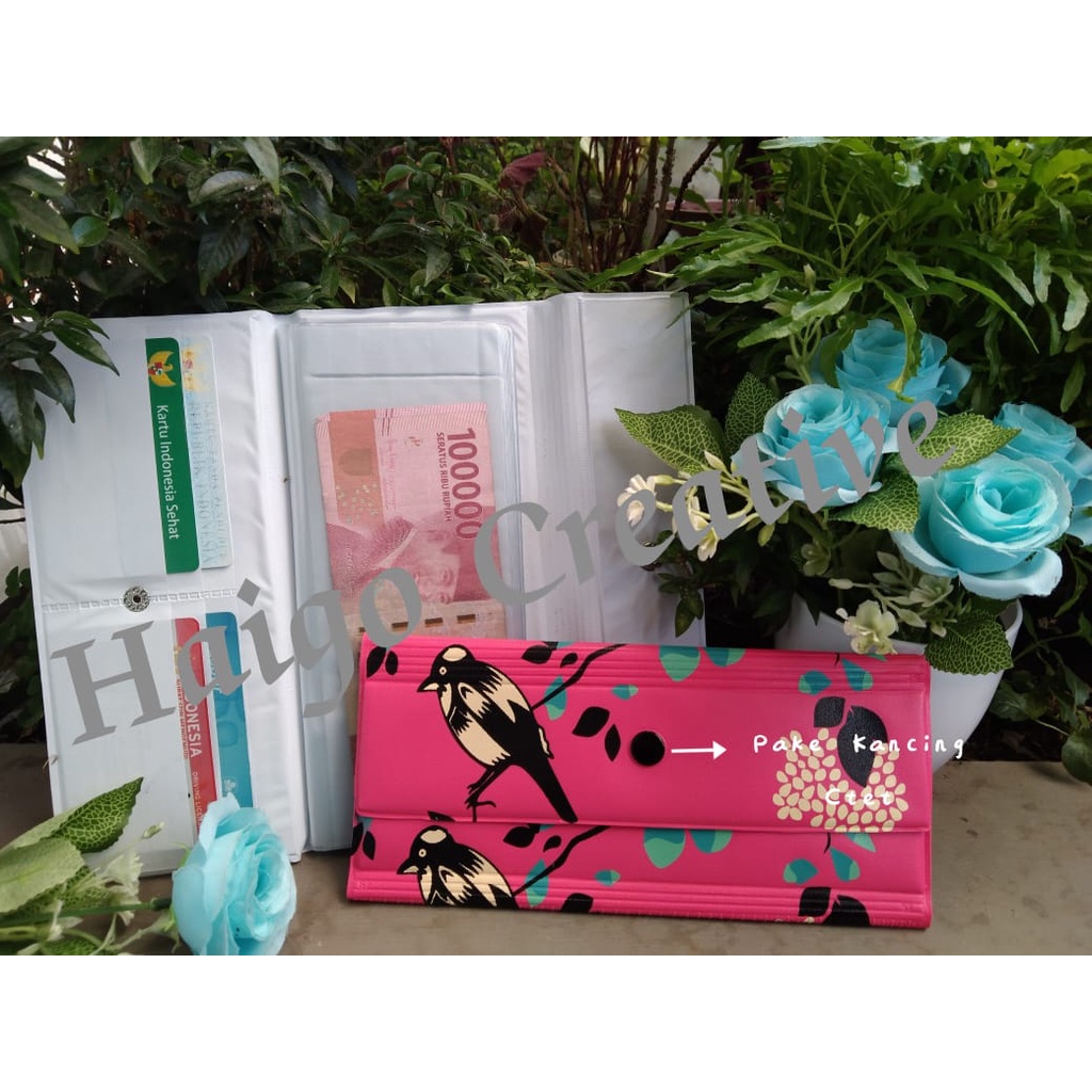 DOMPET ORGANIZIER BURUNG - PENUTUP PAKE KANCING