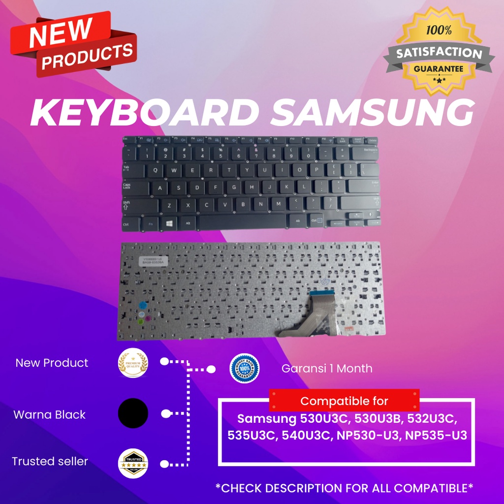 Keyboard Laptop SAMSUNG NP530, NP535 - Np535-U3