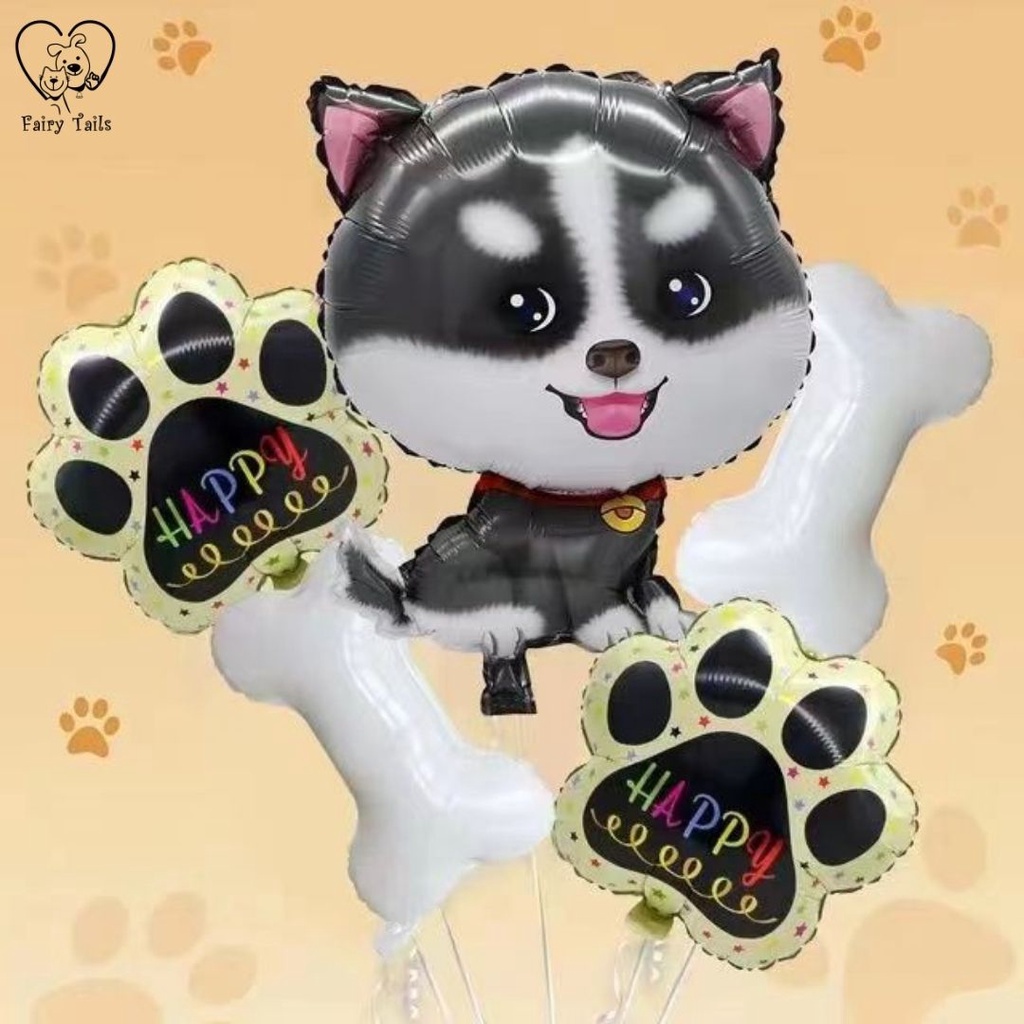 Balon Foil Dekorasi Pesta Ulang Tahun Anabul Anjing dan Kucing Berbagai Model / Balloon Birthday Decoration for Pet Dog and Cat