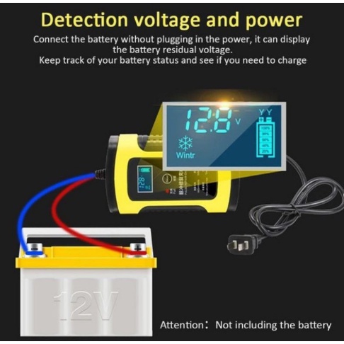 Cas Aki Mobil Motor 12V 6A Repair aki Otomatis - Charger Aki Intelligent Automatic 12V 6A