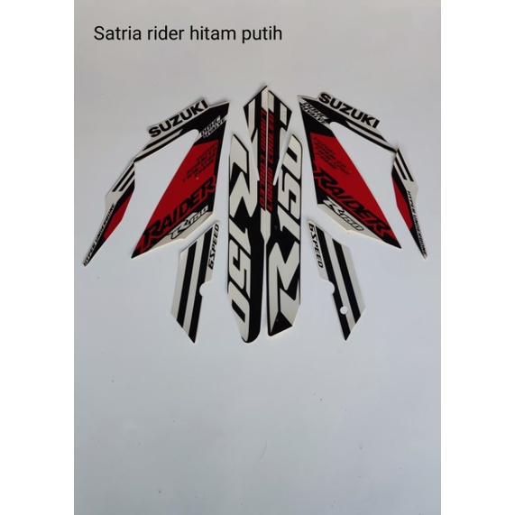 STRIPING ORI SUZUKI SATRIA RAIDER 150) Hitam Putih