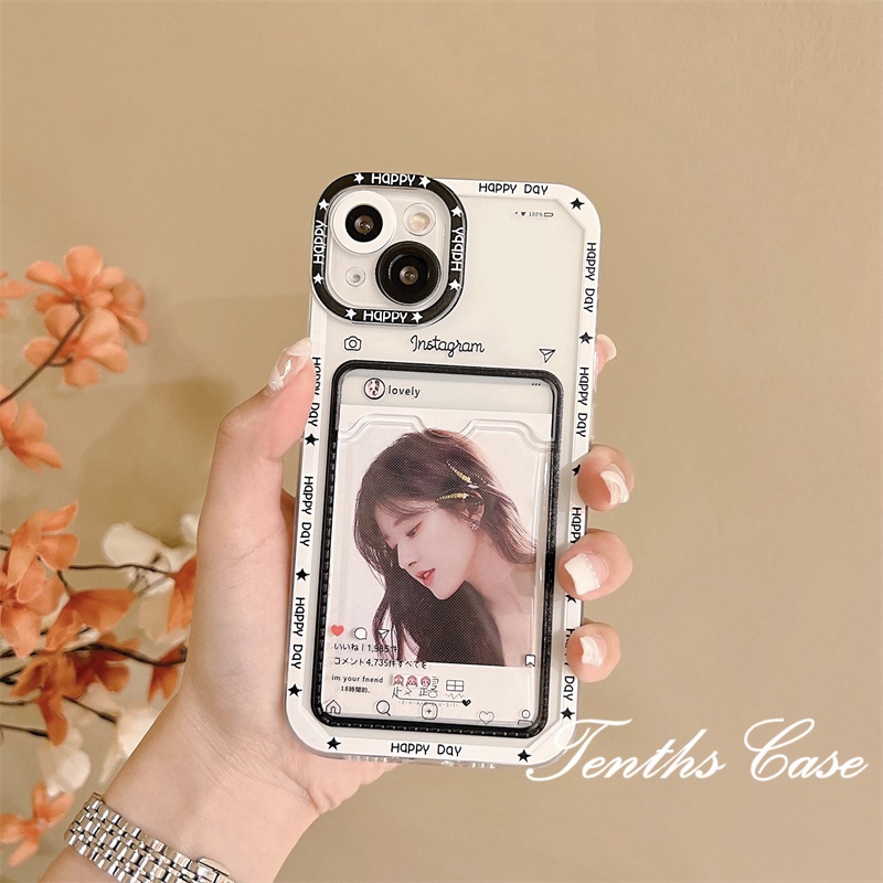 IPHONE Kompatibel Untuk Iphone14 13 12 11 Pro Max X XR Xs Max8 7 Plus SE 2020motif Sederhana Card Holder Phone Cas Soft Clear Cover