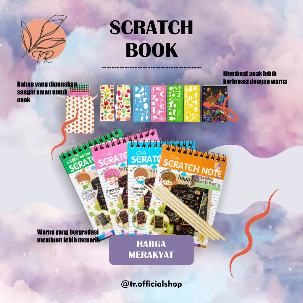 

[TR] SCRATCH BOOK BUKU MEWARNAI ANAK BUKU GAMBAR ANAK