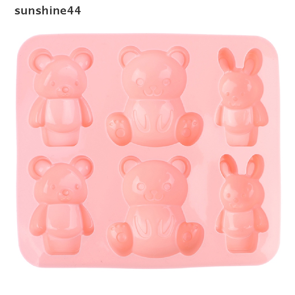 Sunshine Bear Cetakan Silikon Lucu Kartun Hewan Cetakan Kue Coklat.