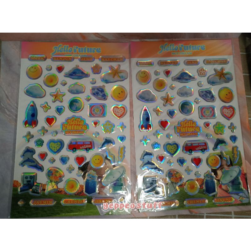 [READY] EPOXY STICKER + PC JENO RENJUN NCT DREAM HELLO FUTURE OFFICIAL MD SEALED