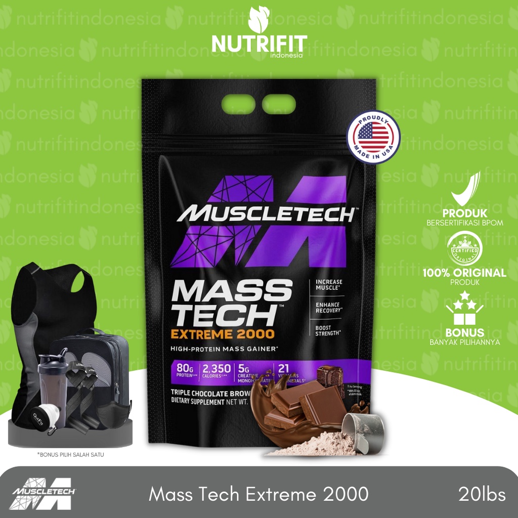 Muscletech Masstech Extreme 2000 20 Lbs Mass Gainer Mass Tech