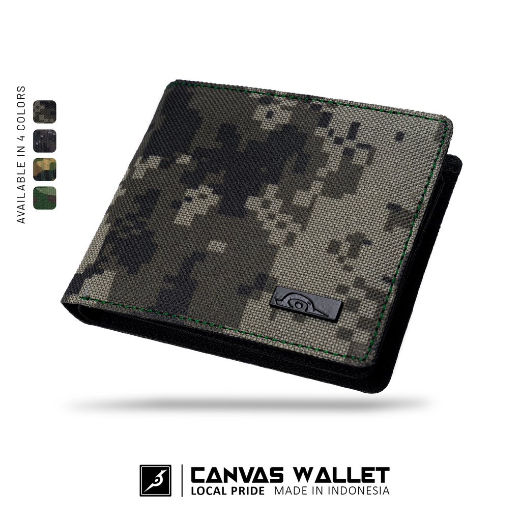 JFR Abra Wallet - Dompet Pria Bahan Kanvas Army JP53
