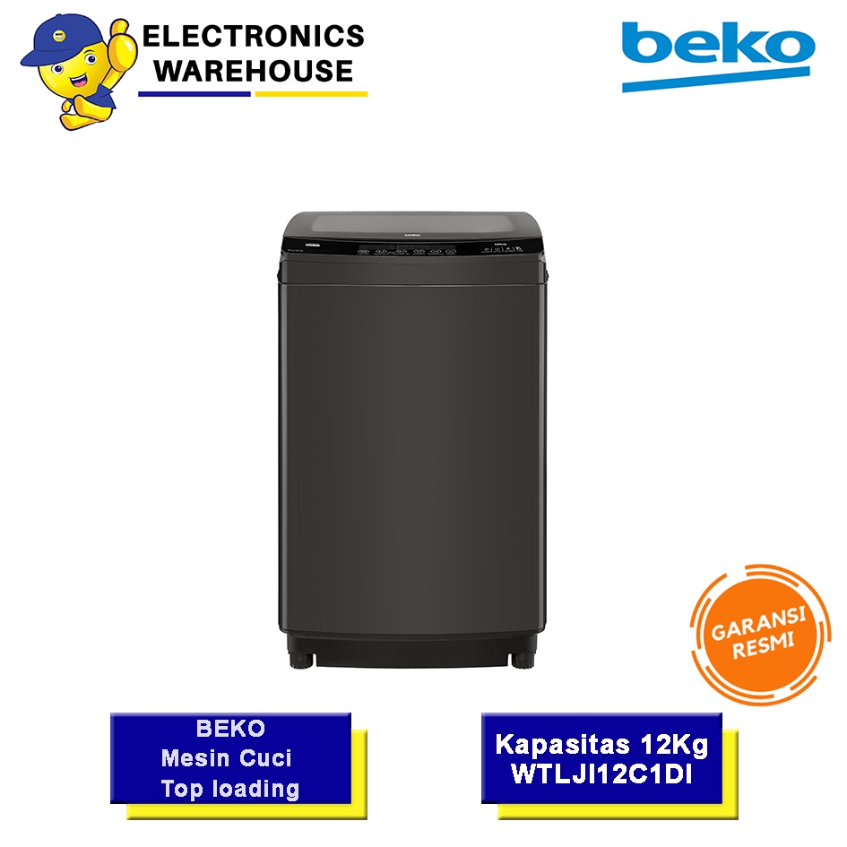 Jual Beko Mesin Cuci Top Loading Soft Close WTLJI12C1DI Abu Tua ...