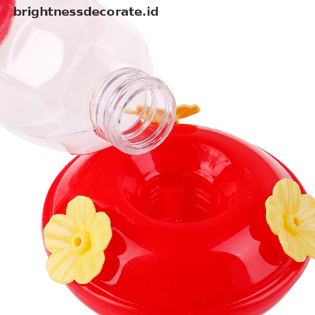 [Birth] Botol hummingbird Pakan Sawah Kebun outdoor Bunga Plastik Kait Besi [ID]