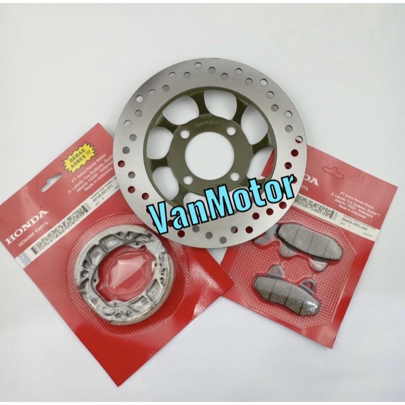 PIRINGAN CAKRAM DEPAN SET KAMPAS SUPRA X 125 HONDA 1set KAMPAS DEPAN BELAKANG DISPAD